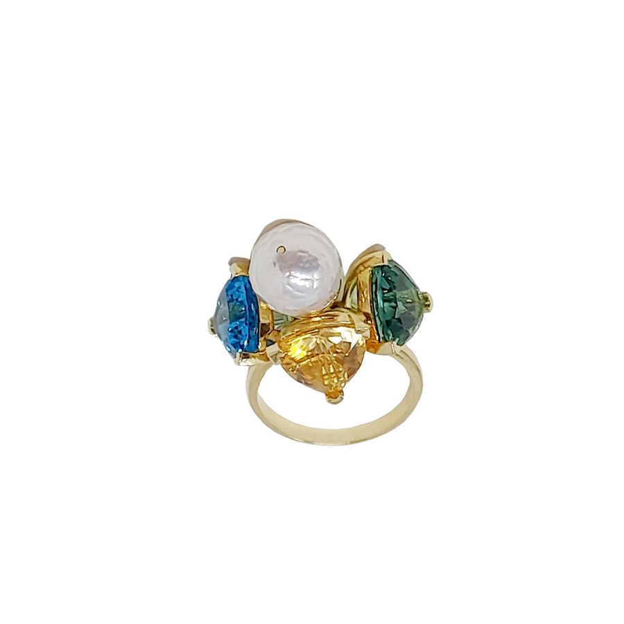 Vivid Trillion Cut Ring