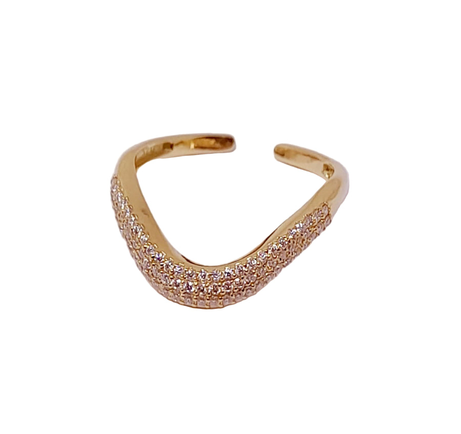Diamond Kashmir Wave Ring