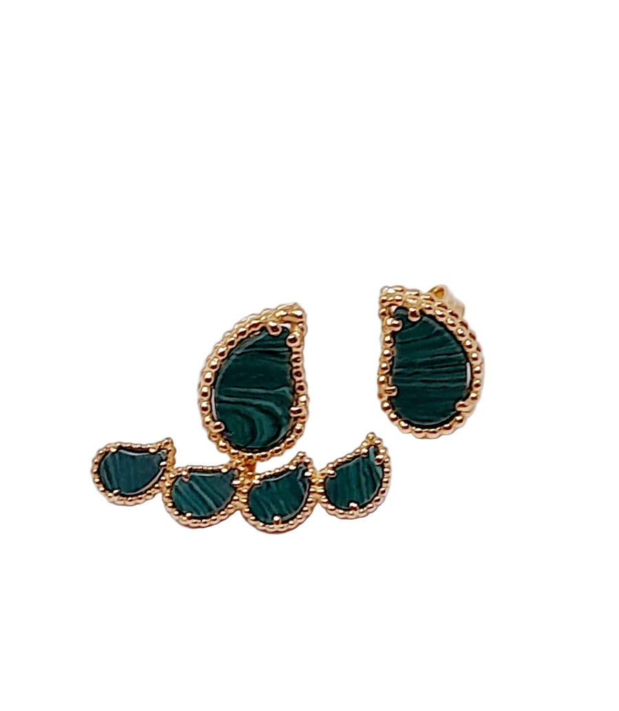 Four Kashmir Motifs Fan Earring