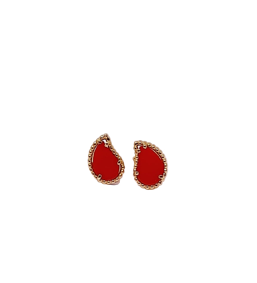 Kashmir Motif Stud Earrings