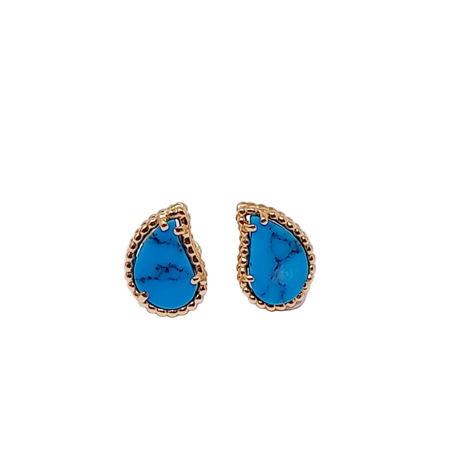 Kashmir Motif Stud Earrings