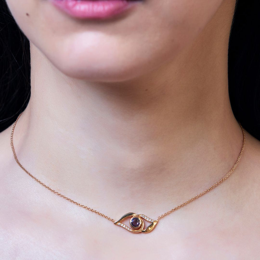 Pink Gold Eye Amulet