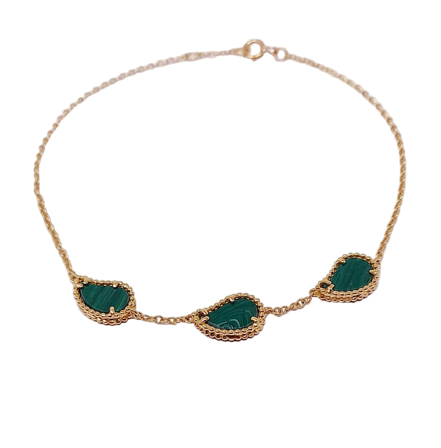 Three Kashmir Motifs Chain Bracelet