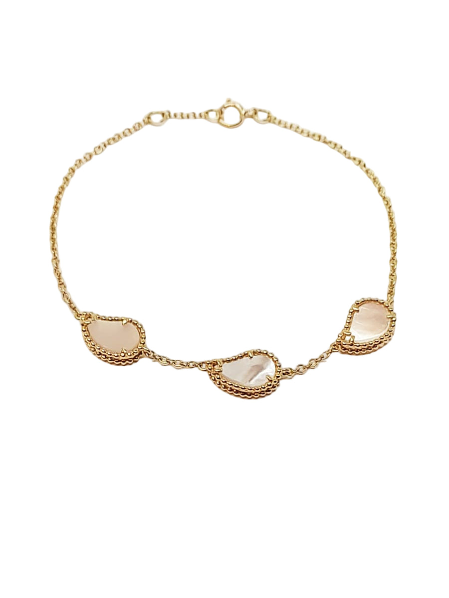 Three Kashmir Motifs Chain Bracelet