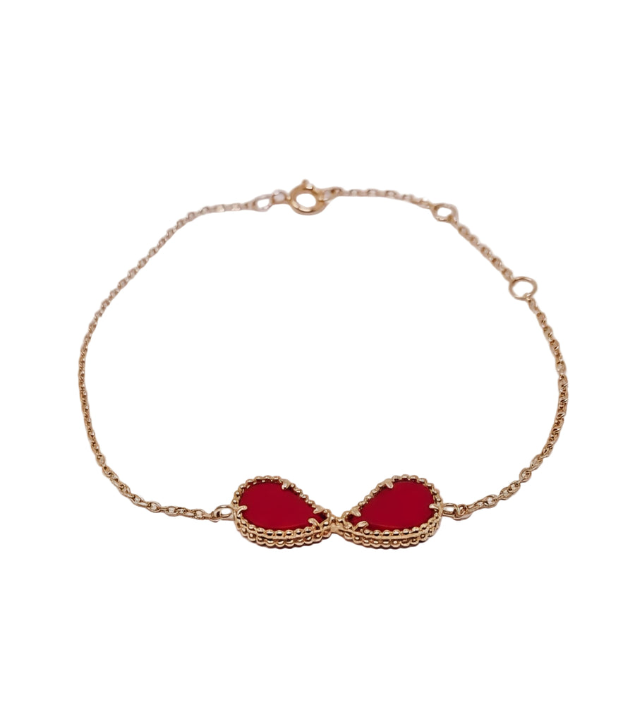 Two Kashmir Motifs Chain Bracelet