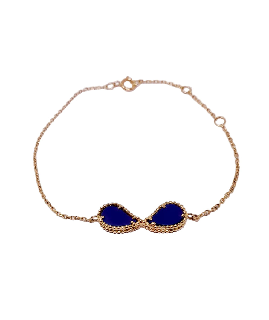 Two Kashmir Motifs Chain Bracelet