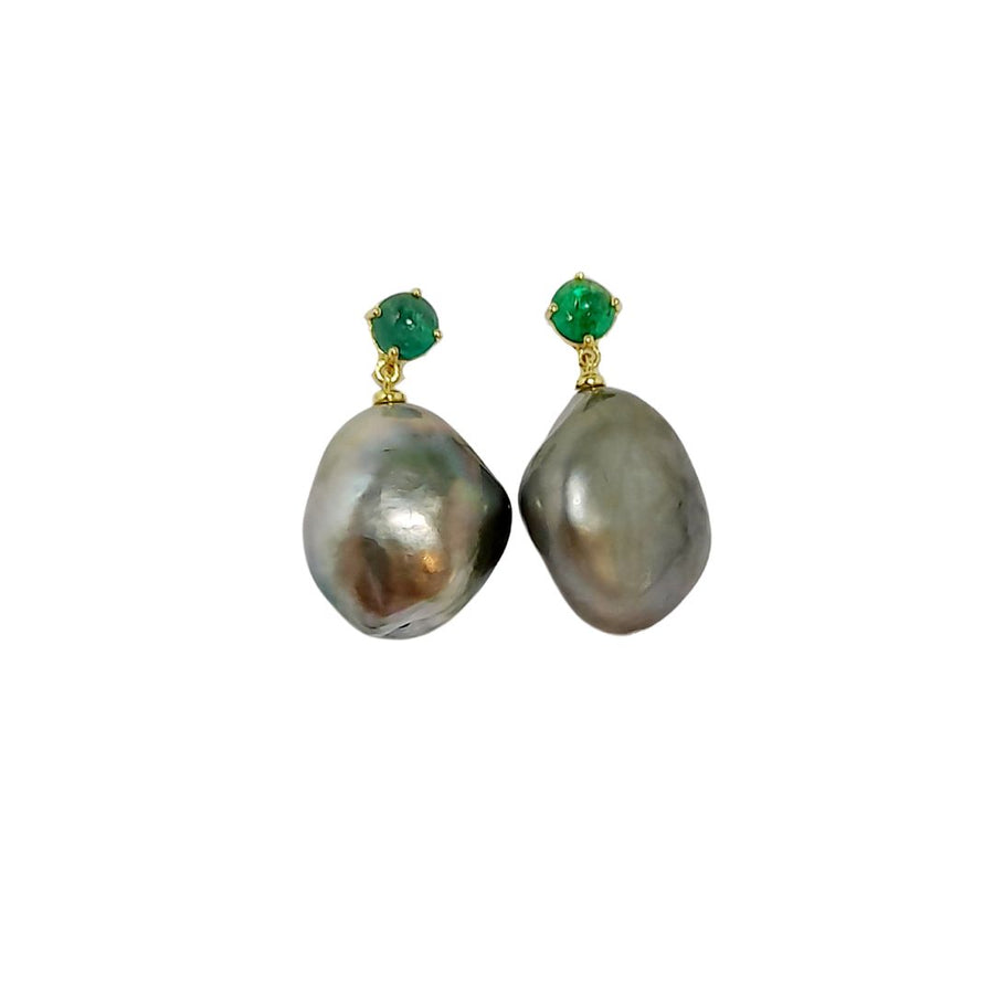 Baroque Tahiti Pearl Earrings