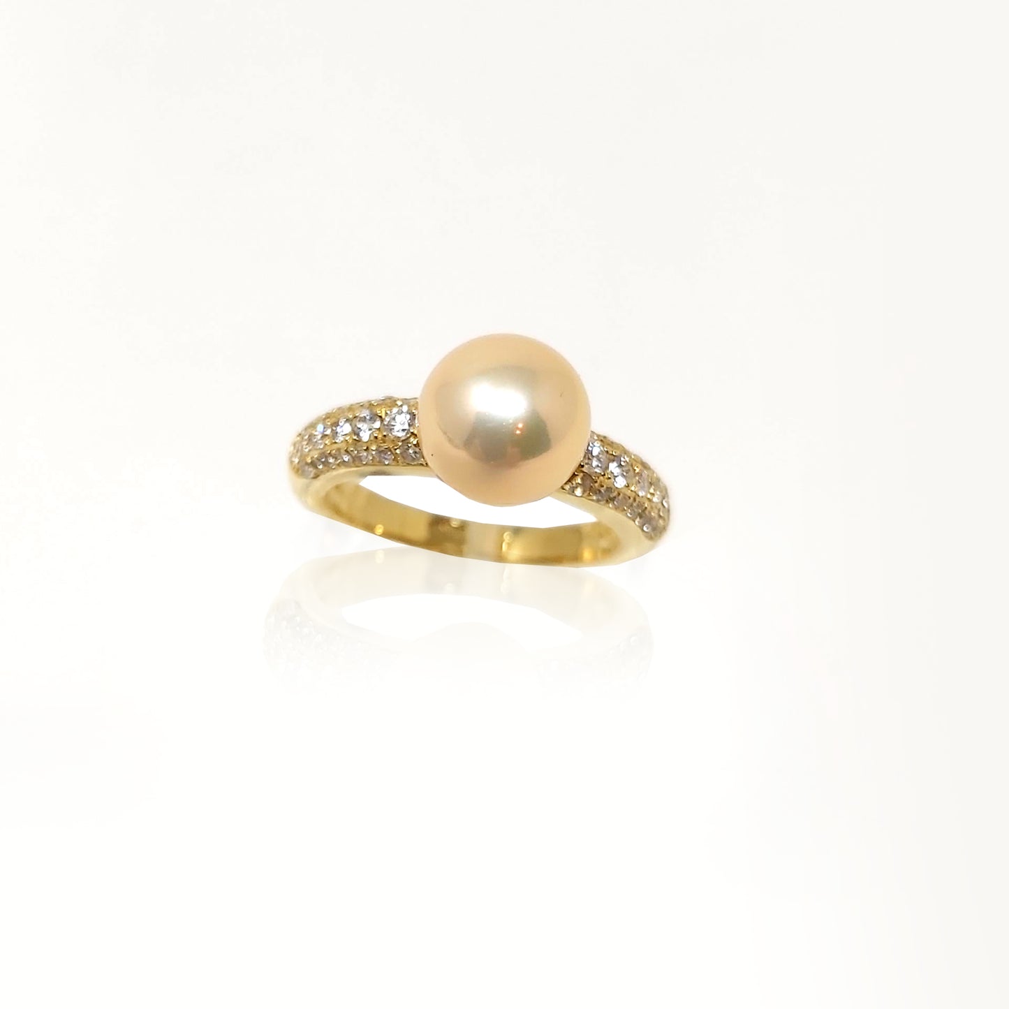 Diamond Cultured Pearl Solitaire