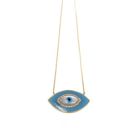 SKY BLUE ENAMEL EYE