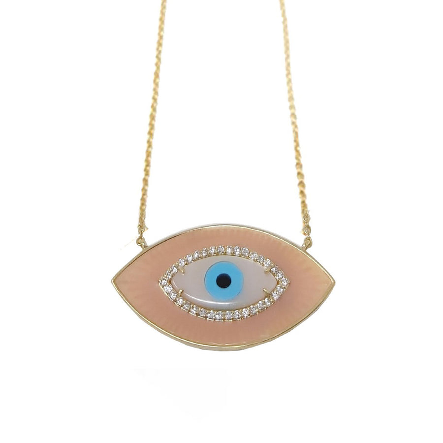 LIGHT CORAL ENAMEL EYE