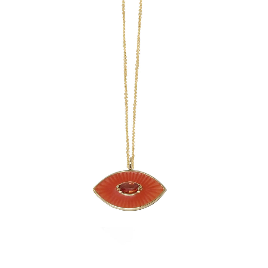 DARK CORAL ENAMEL EYE