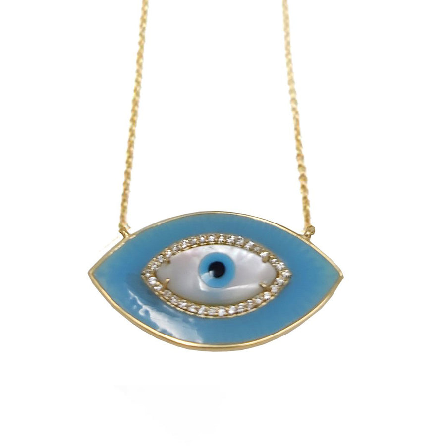 SKY BLUE ENAMEL EYE