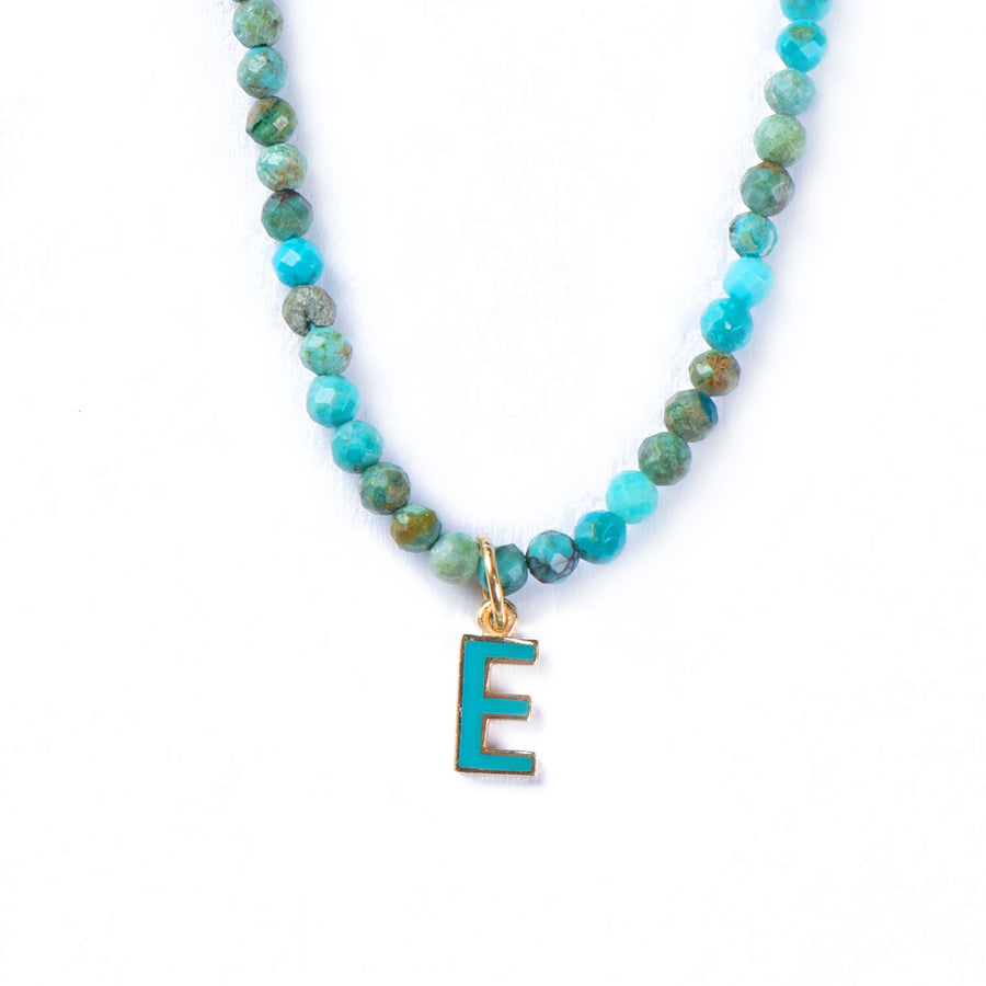 TURQUOISE ENAMELLED ALPHABET