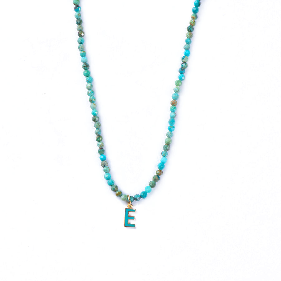 TURQUOISE ENAMELLED ALPHABET