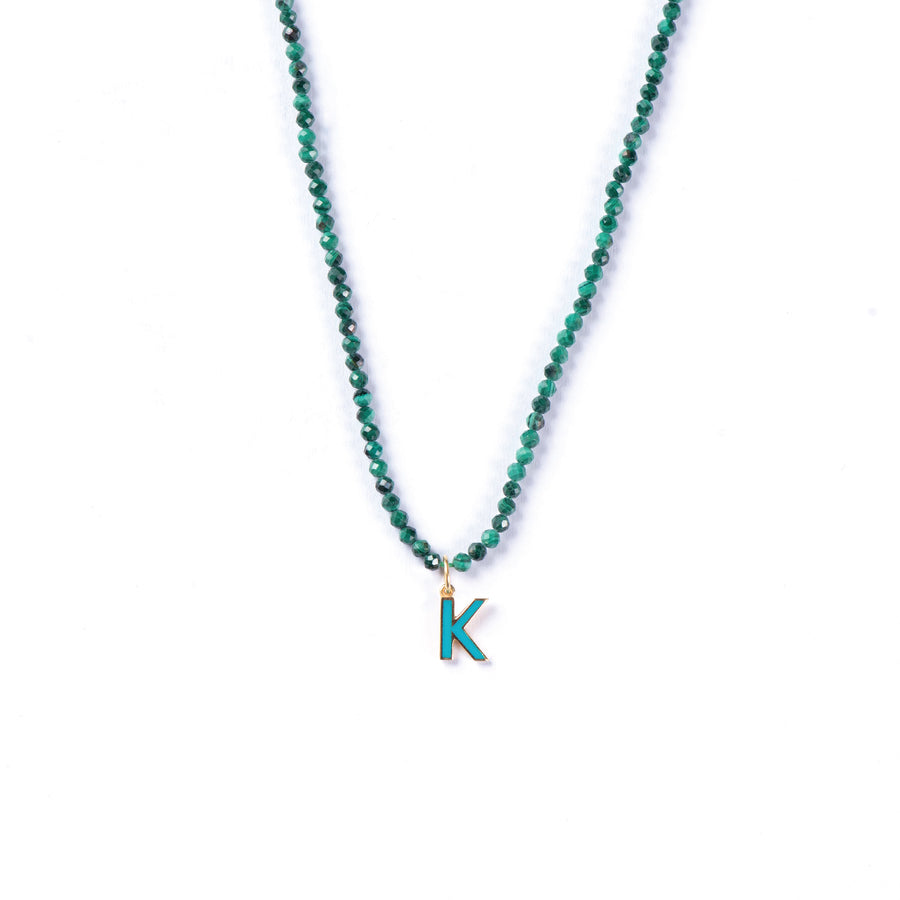 TURQUOISE ENAMELLED ALPHABET