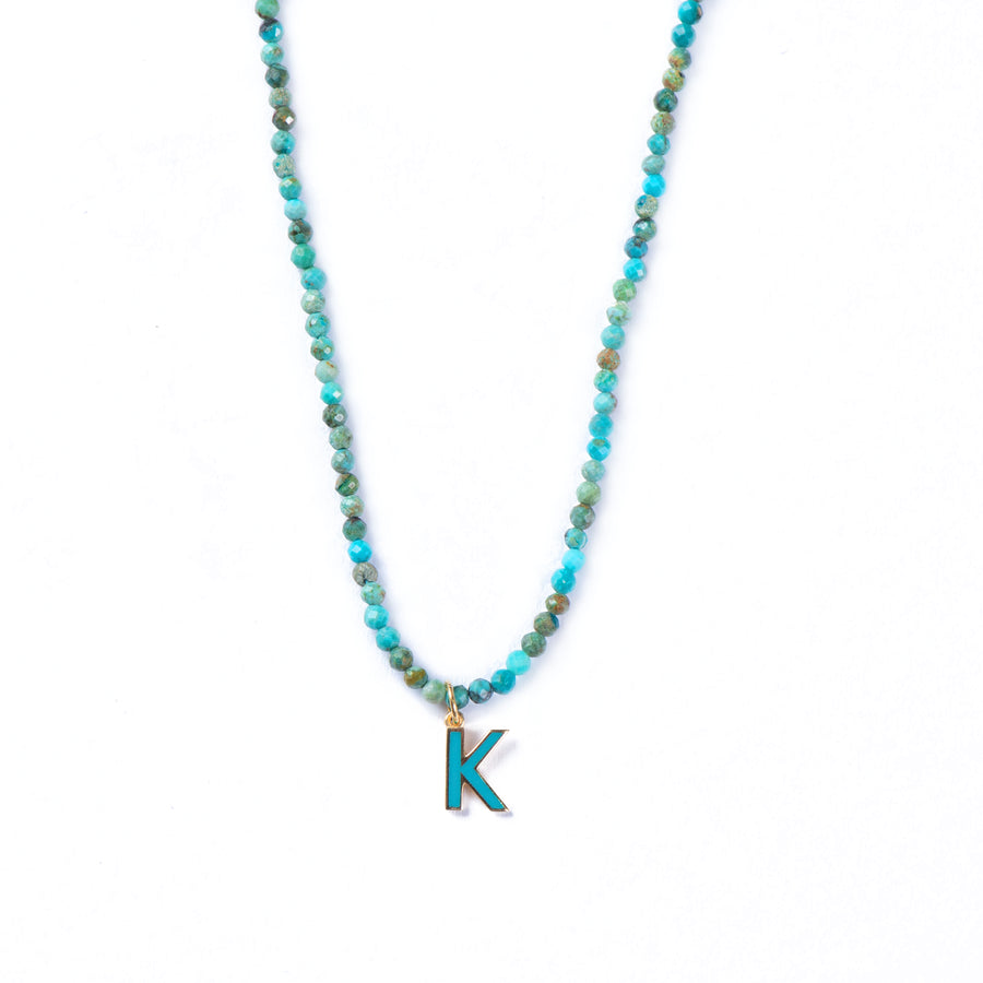 TURQUOISE ENAMELLED ALPHABET