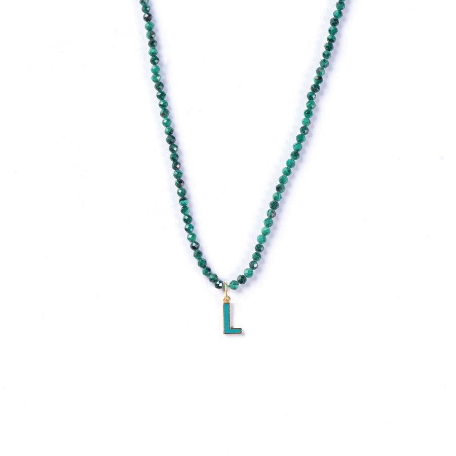 TURQUOISE ENAMELLED ALPHABET