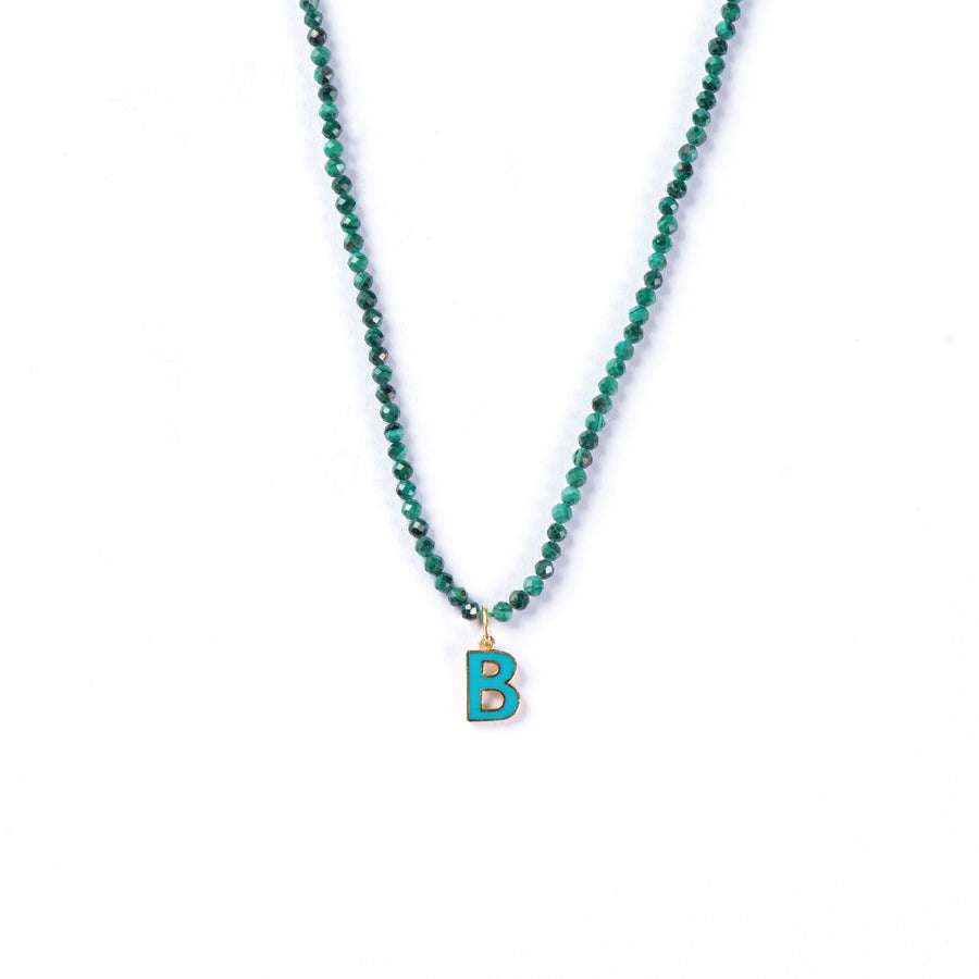 TURQUOISE ENAMELLED ALPHABET