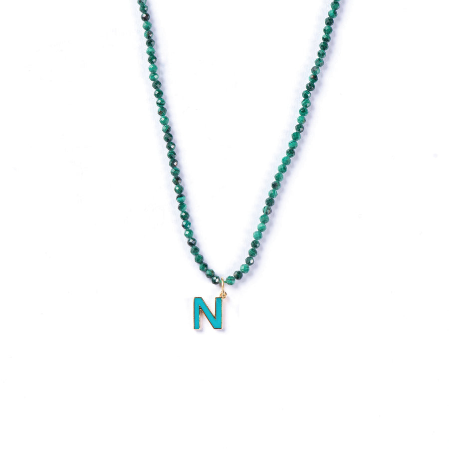 TURQUOISE ENAMELLED ALPHABET