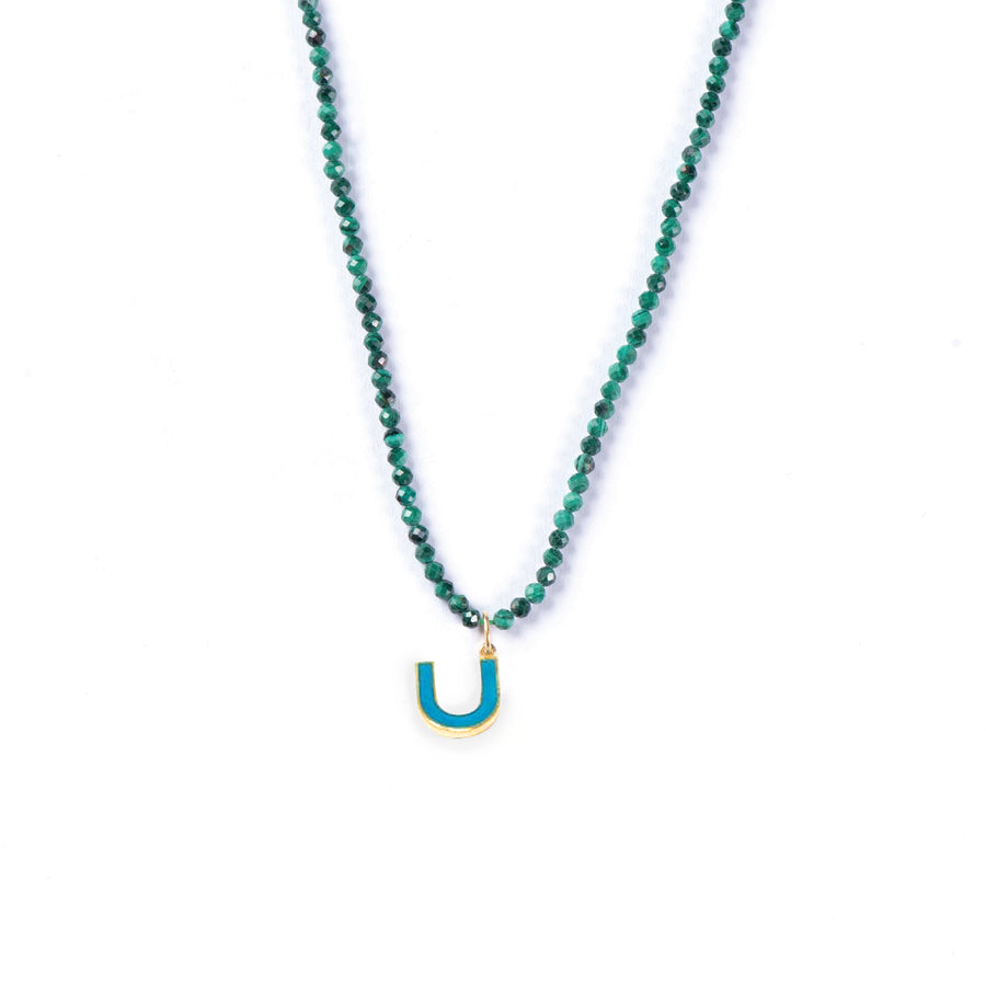 TURQUOISE ENAMELLED ALPHABET