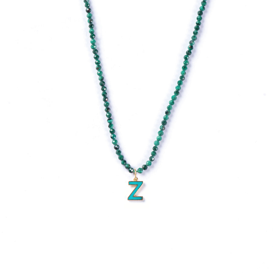 TURQUOISE ENAMELLED ALPHABET