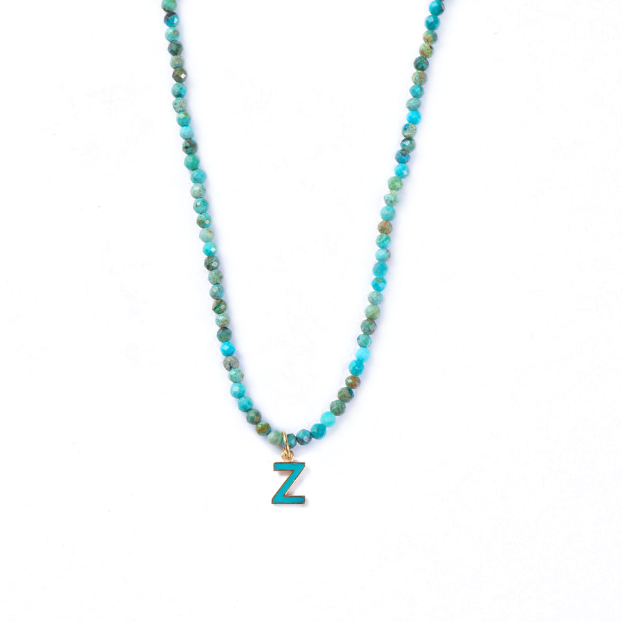 TURQUOISE ENAMELLED ALPHABET