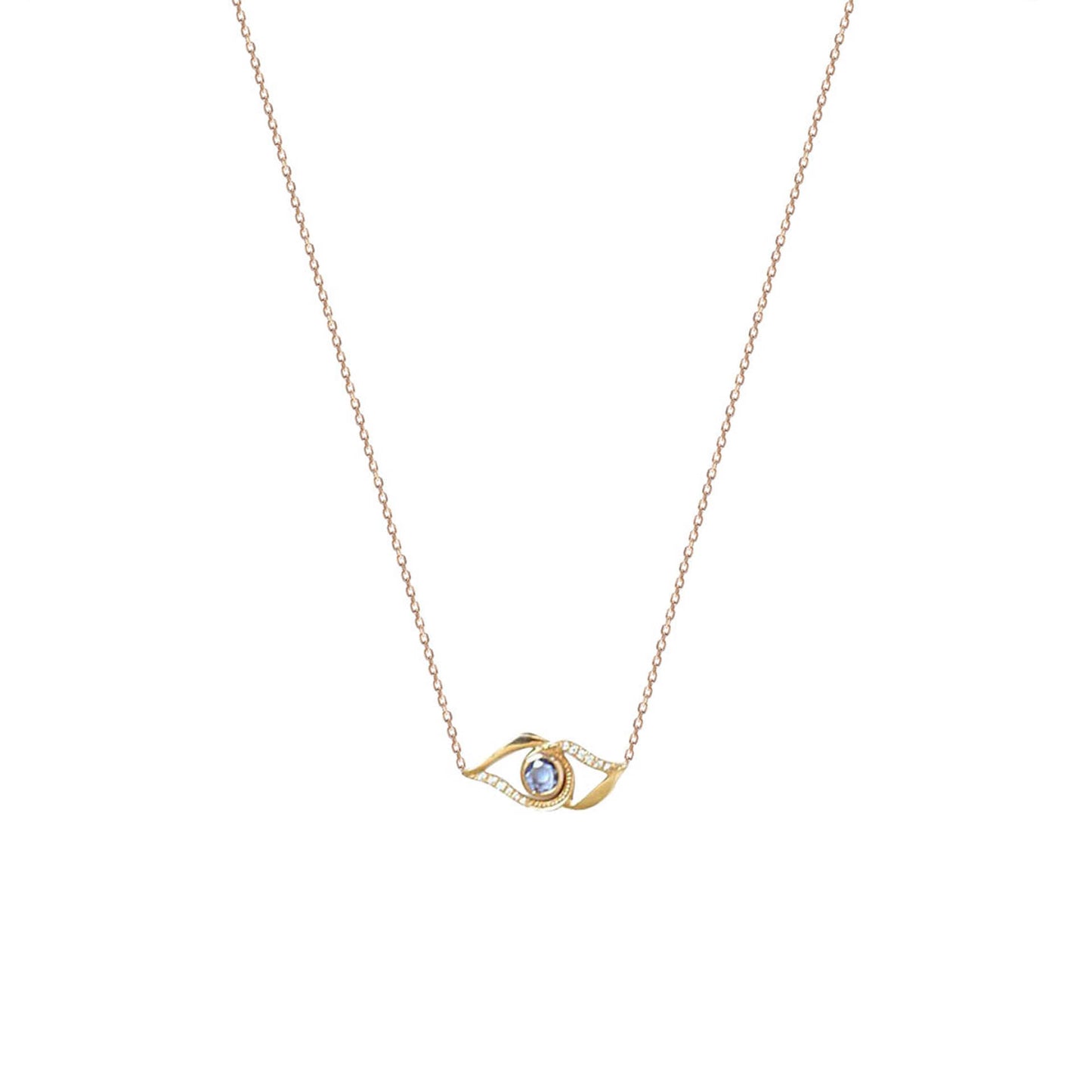 Pink Gold Eye Amulet