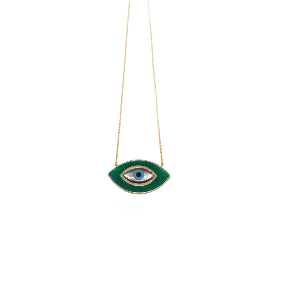 EMERALD GREEN ENAMEL EYE