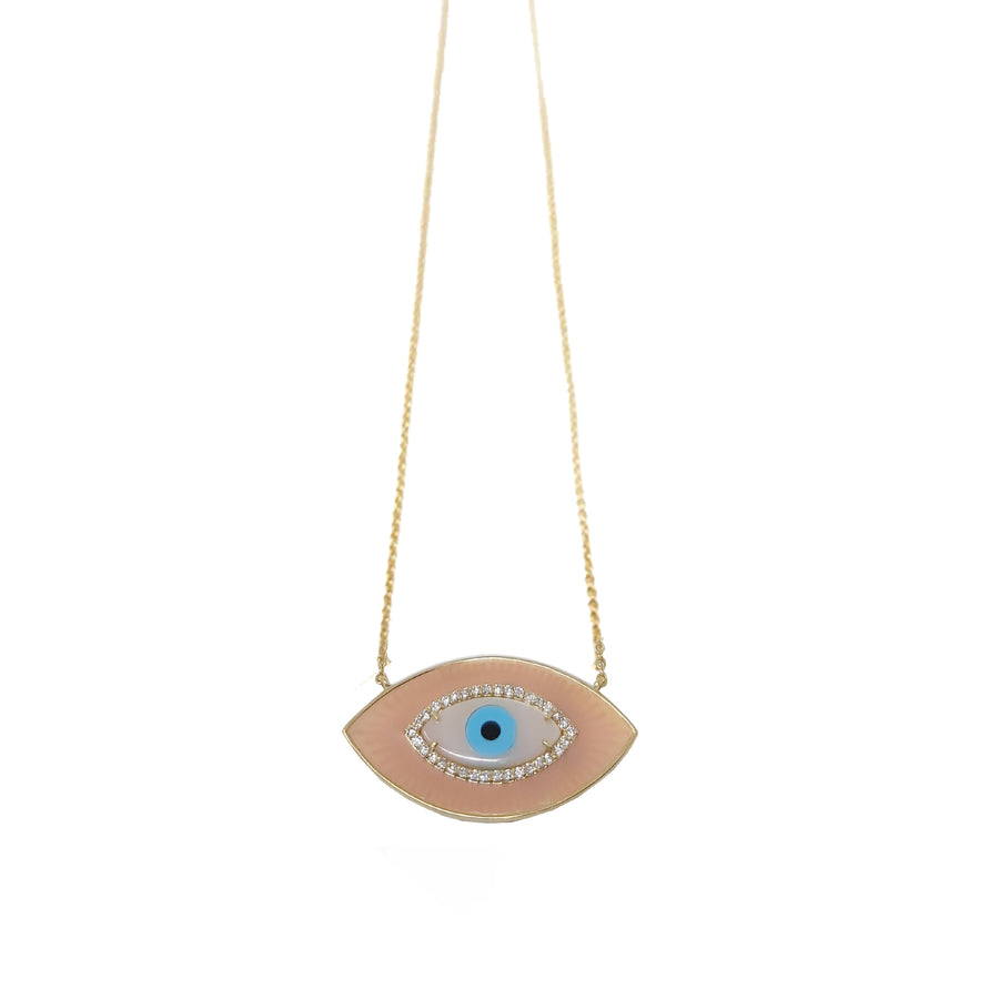 LIGHT CORAL ENAMEL EYE